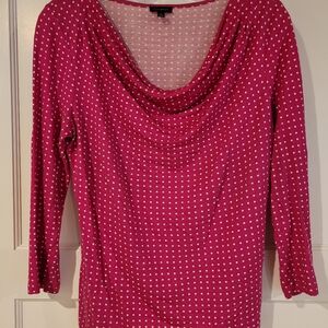 Talbots Pink Polka Dot Top